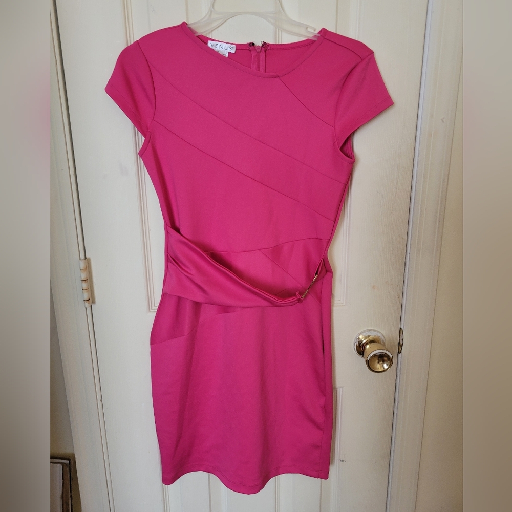 Venus Woman Fuchsia Stretch Bodycon Mini Dress 👗